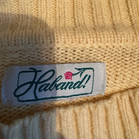 Vtg Cable Knit Sweater Fisherman Medium Chunky Scandi Layers Ivory Heritage